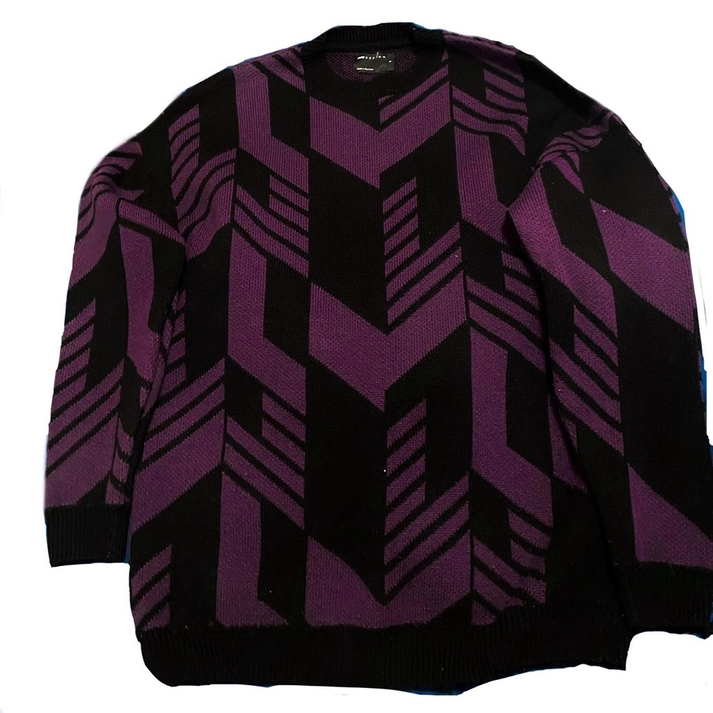 dark purple and black sweater !!